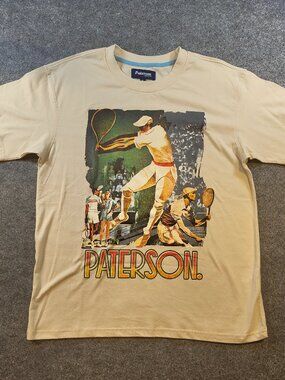 Paterson “Made for Play” Tennis Graphic Tee – Men’s M – Beige